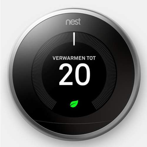 Nest Learning thermostaat 3e RVS EVmove